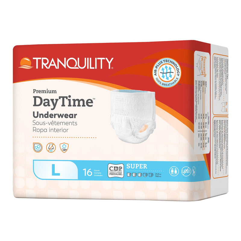 Principle Business Enterprises Tranquility Premium DayTime Disposable Absorbent Underwear, Large (64/CS) 