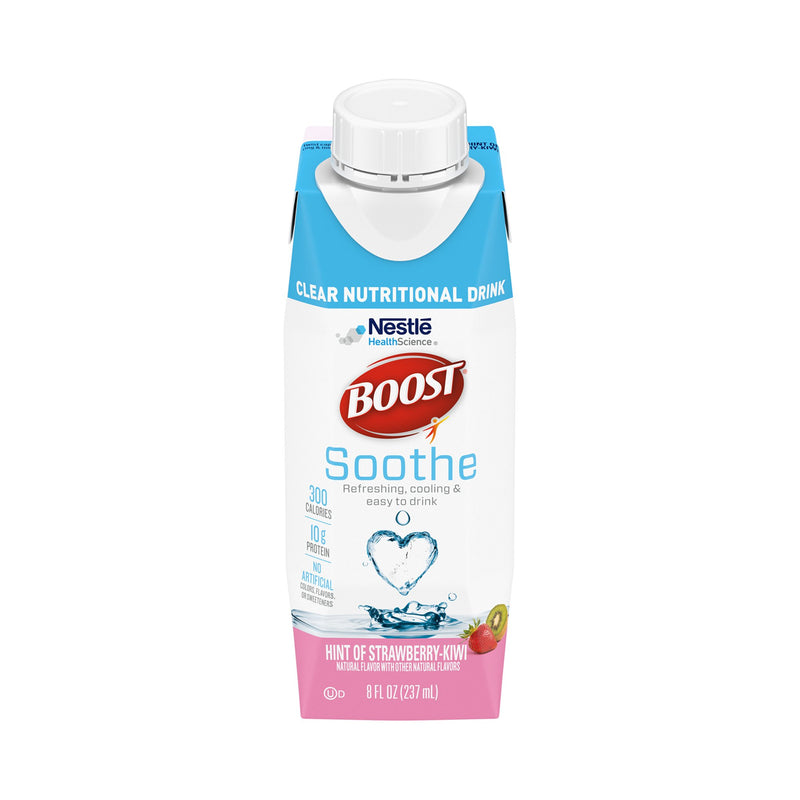 Boost Soothe Strawberry Kiwi Clear Nutritional Drink, 8-ounce Carton (Case of 24)