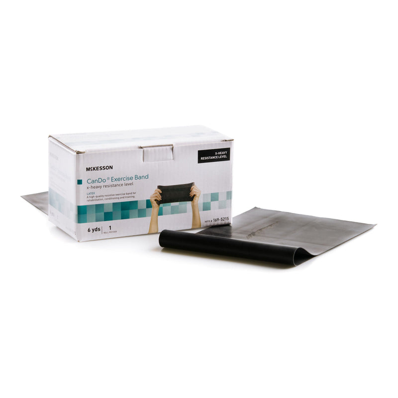 McKesson Exercise Resistance Band, Black, 5" x 6 Yard, Extra-Heavy Resistance (Each)