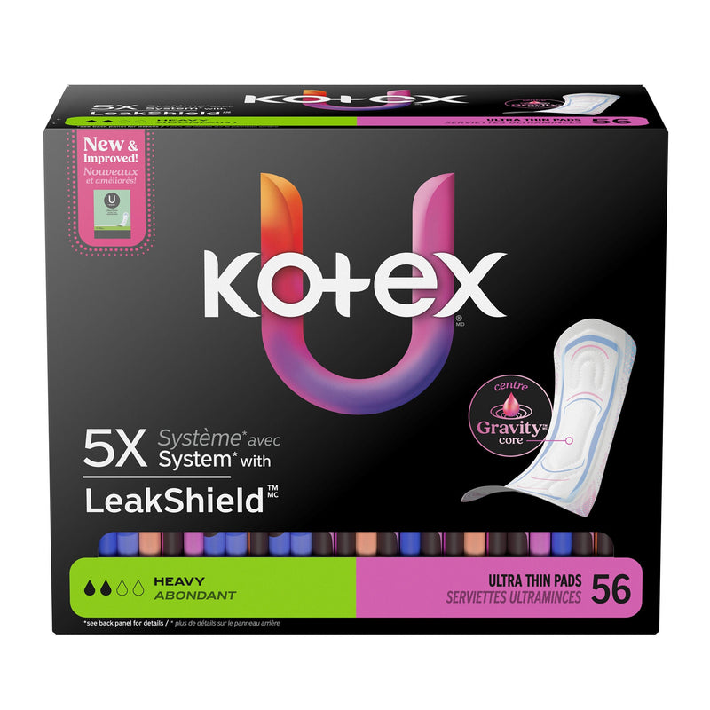 Feminine Pad U by Kotex Ultra Thin Heavy Absorbency (Case of 168)