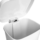 McKesson Brand McKesson Waste Can with Step-On Pedal, Plastic, White, 14.37 x 15.16 x 18.9 Inch 