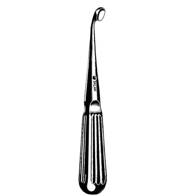 Sklar Bruns Bone Curette - 9", Angled, Oval,