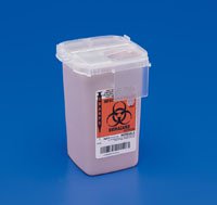 SharpSafety Phlebotomy Sharps Container, 1 Quart, 11 x 10¾ x 4¾ Inch (Case of 100)