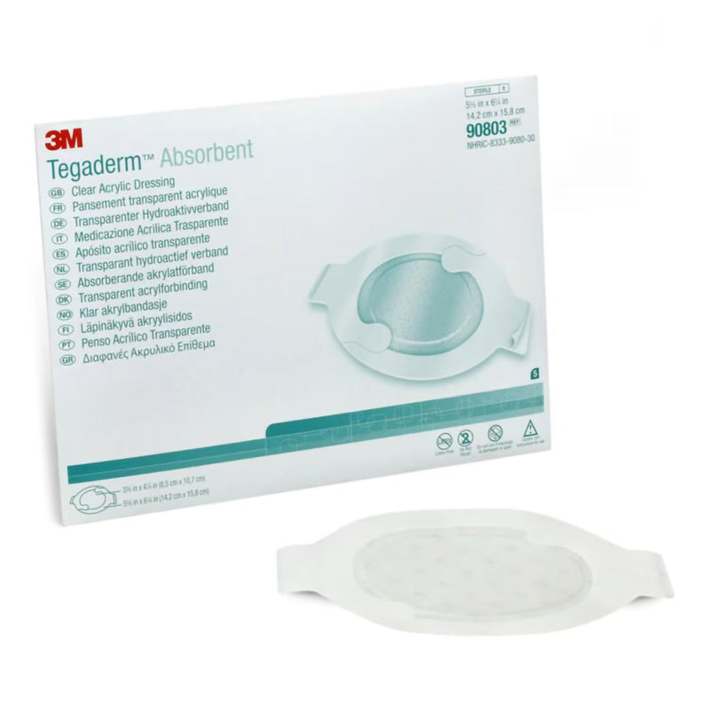 3M Tegaderm Transparent Film Dressing, 5-5/8 x 6-1/4 Inch (Case of 40)