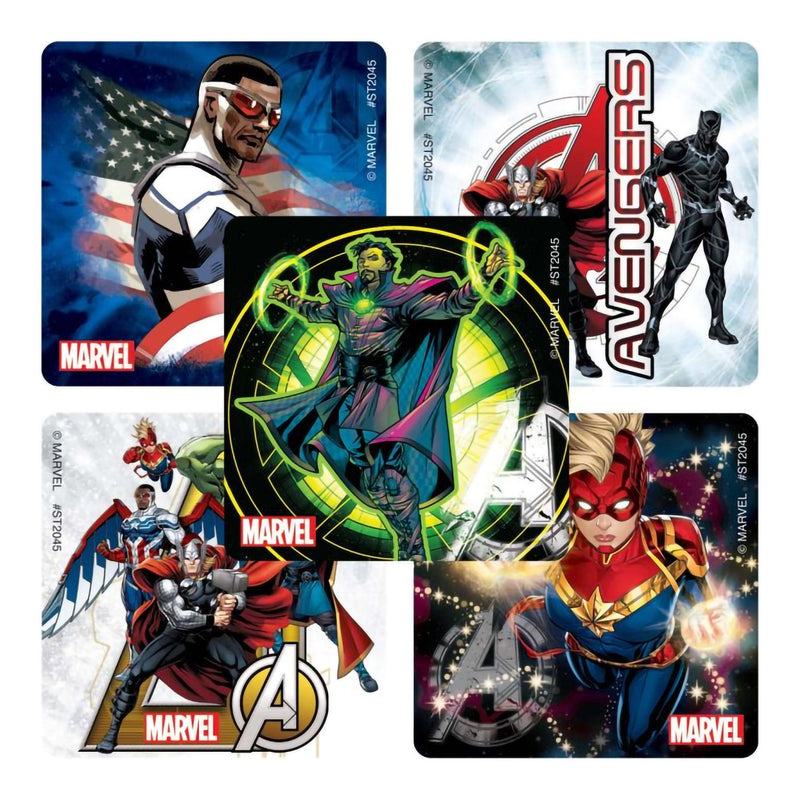 Sticker SmileMakers 100 per Box Avengers Force 2-1/2 X 2-1/2 Inch
