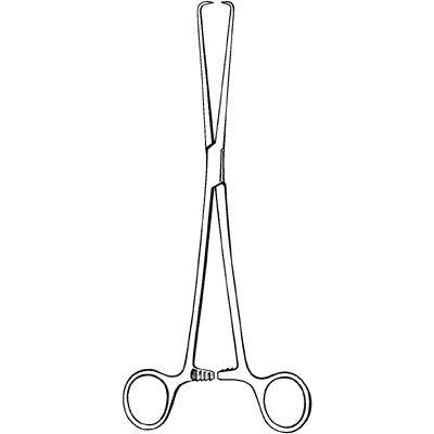 Econo Schroeder Tenaculum Forceps - 10", Round-Pointed Tips (Pozzi-Style), Disposable, BX 12 - 21-386