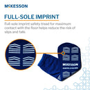 McKesson Slipper Socks, Single Tread, Bariatric, Extra Wide, Kingfisher Blue (Case of 48 Pairs)