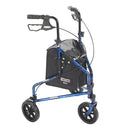 Drive DeVilbiss Healthcare drive Deluxe 3 Wheel Rollator, Blue 