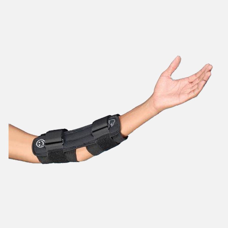 Elbow Brace Long Hook and Loop Closure Black (Each)