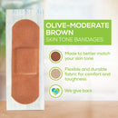 TruColour Olive Adhesive Strip, 1 x 3 Inch (6000/CS) 