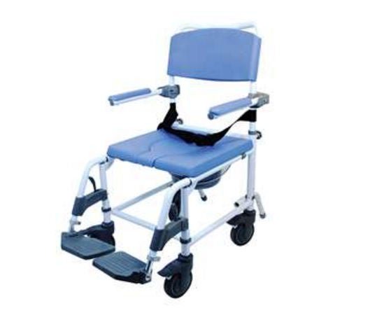 Commode / Shower Chair Healthline EZee Life Padded Flip-Back Arms Aluminum Frame Padded Backrest 18 Inch Seat Width 285 lbs. Weight Capacity (Each)