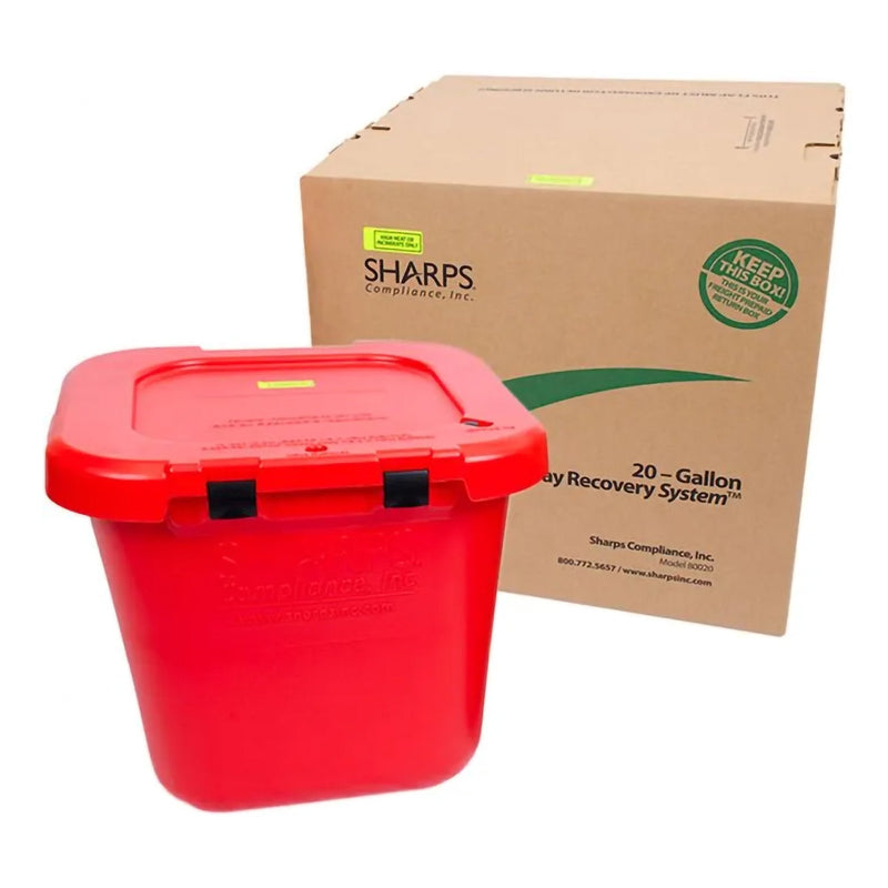 Sharps Compliance TakeAway Recovery System Mailback Chemotherapy Container, 20 Gallon 