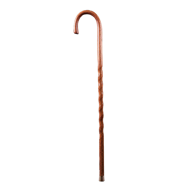 Brazos Twisted Oak Crookneck Cane, 37-Inch Height, Red (Each)