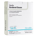 Sion Brands LLC DermaRite Bordered Gauze White Adhesive Dressing, 4 x 4 Inch (25/BX) 