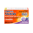 Motrin Children's Ibuprofen Chewable Tablets Dye-Free Grape (Bottle of 24)