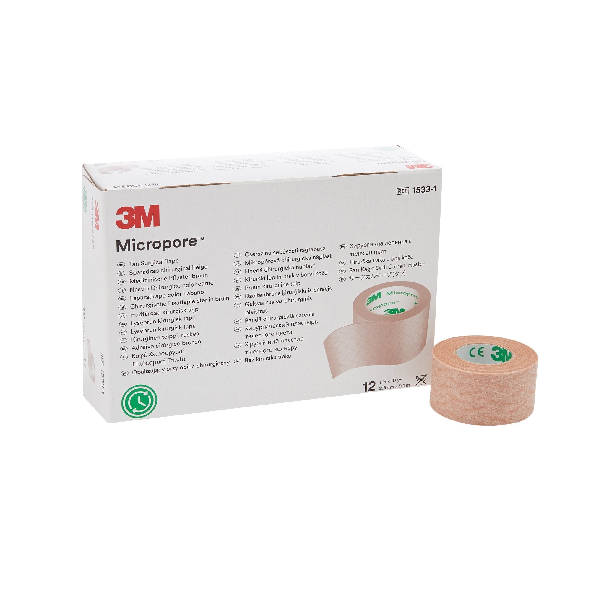 Solventum Corporation 3M Micropore Paper Medical Tape, 1 Inch x 10 Yard, Tan (120/CS) 