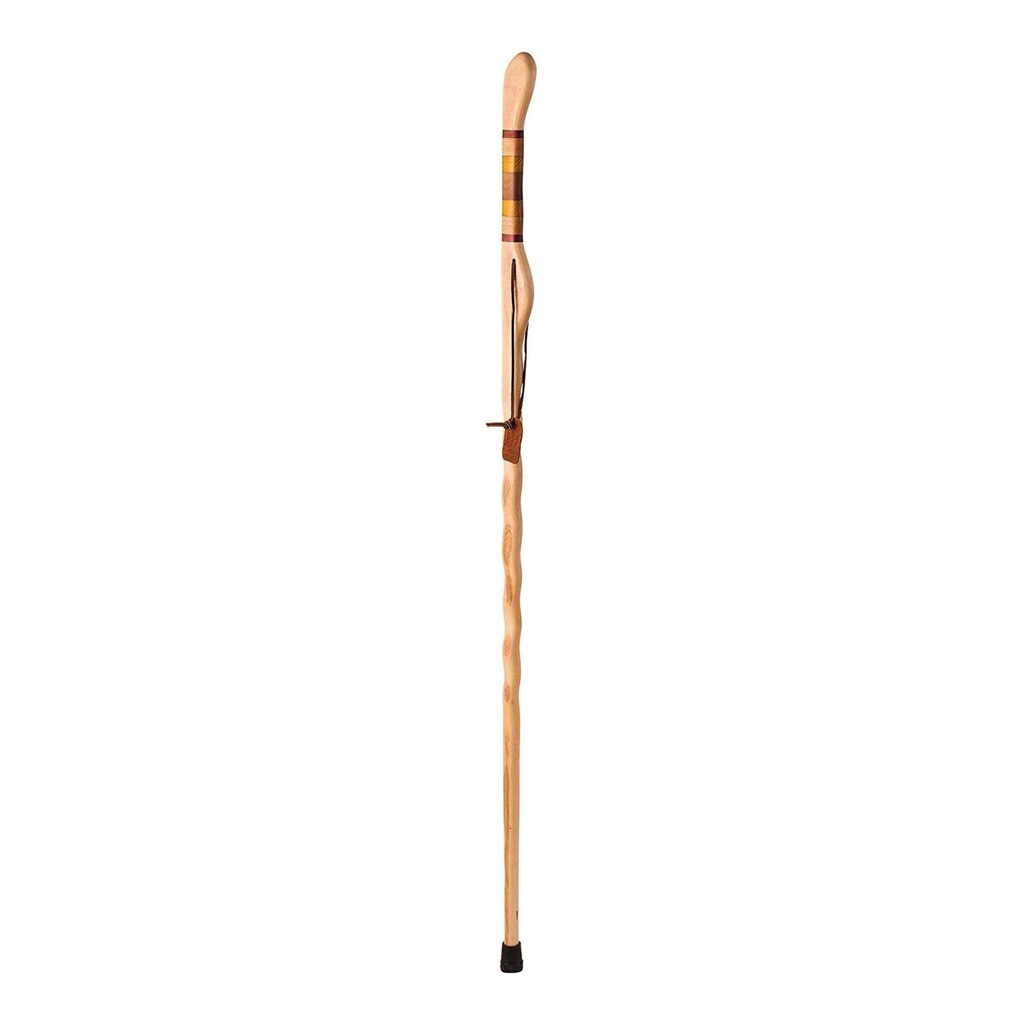 Mabis Healthcare Brazos Twisted Hickory Texas Safari Hitchhiker Handmade Walking Stick, 58-Inch 