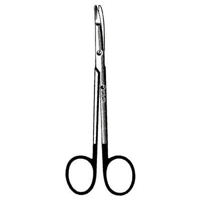 Sklarhone Super-Cut Ragnell Scissors - 5", Curved, Blunt/Blunt, 1 Razor Edge, 1 Standard Edge - 15-3335 