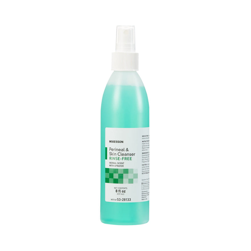 McKesson Rinse-Free Perineal Wash, Herbal Scent, 8-ounce Pump Bottle (Case of 48)