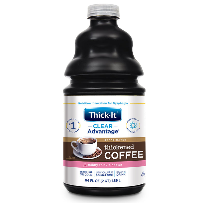 Thick-It Clear Advantage Nectar Consistency Coffee Thickened Beverage, 64-oz (Case of 4)