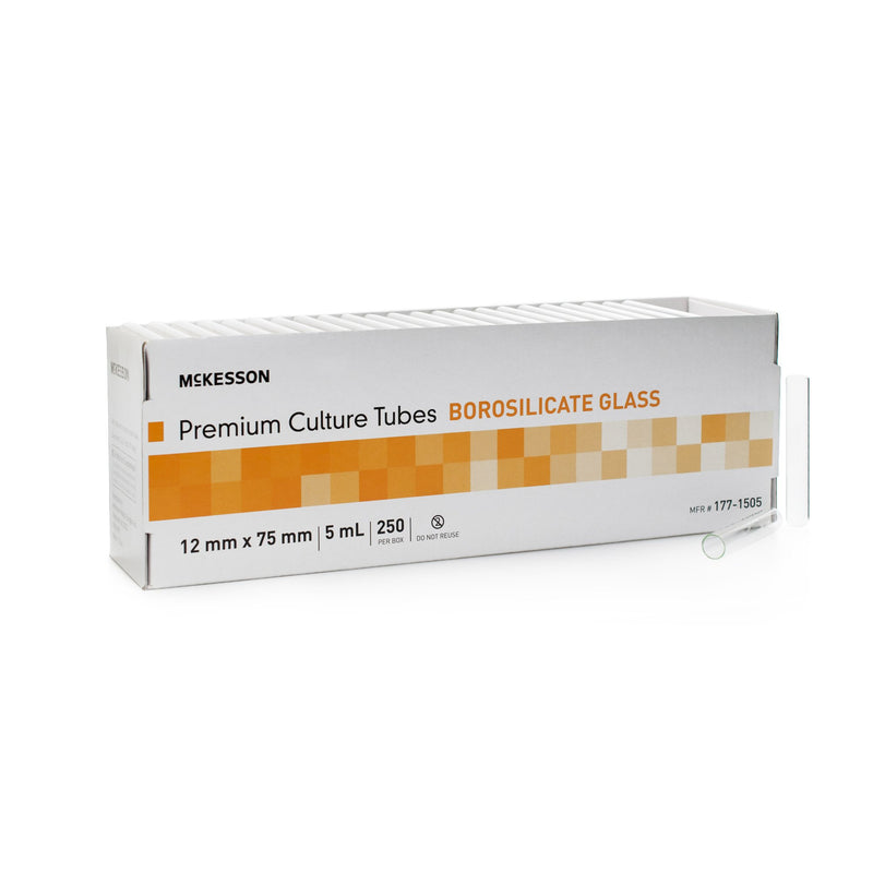 McKesson Round Bottom Glass Test Tube, 5 mL, 12 x 75 mm (Case of 1000)