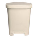 McKesson Waste Can with Step-On Pedal, Plastic, Beige, 15.16 x 14.37 x 18.9 Inch (Case)