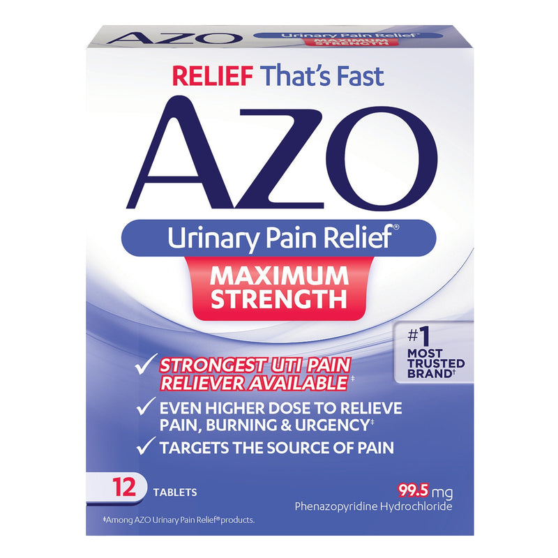 i-Health Inc AZO Urinary Pain Relief Tablets Maximum Strength, 12 per Box (24/CS) 