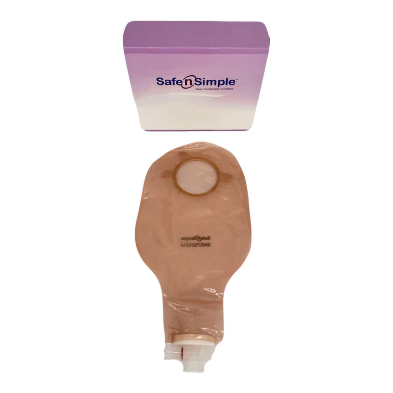 Urostomy Pouch Safe n Simple Two-Piece System 9 Inch Length Without Barrier Drainable (Case of 80)