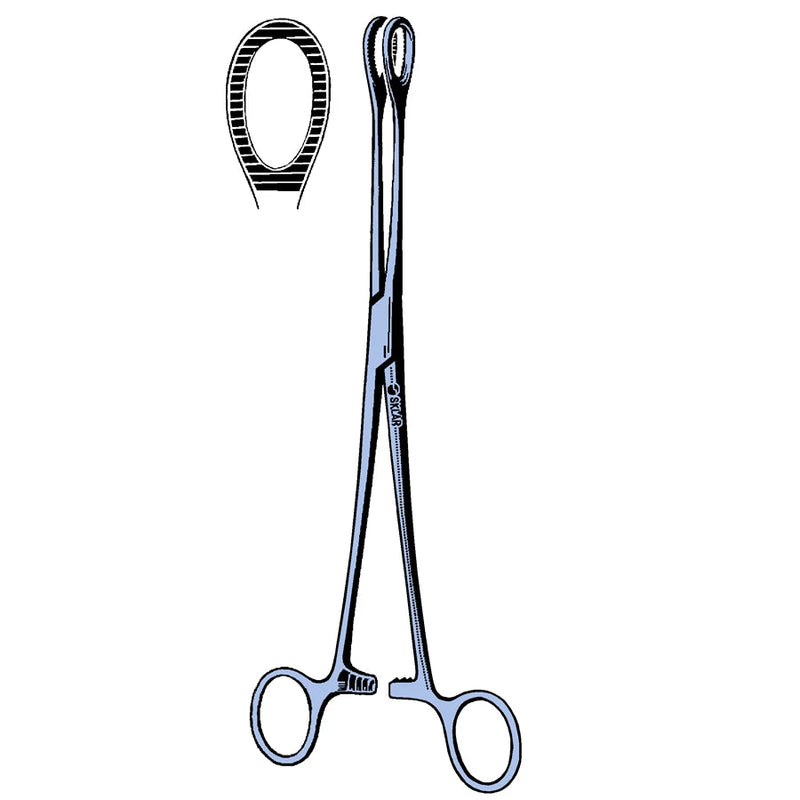 Sklar Titanium Foerster Sponge Forceps - 9-1/2", Straight, Serrated - 87-2195t 