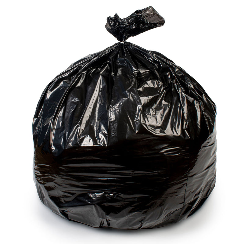 Colonial Bag Extra Heavy Duty Trash Bag, Black, 33-gallon Capacity (Case of 250)