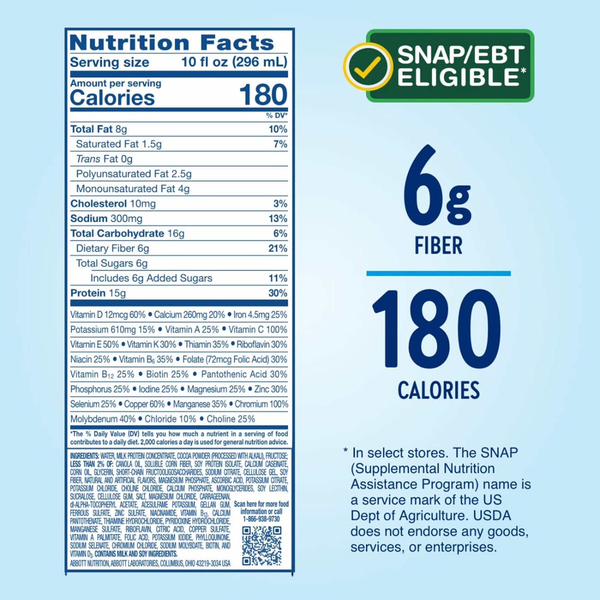 Abbott Nutrition Glucerna Hunger Smart Shake, Chocolate Flavor, 10-ounce bottle (24/CS) 