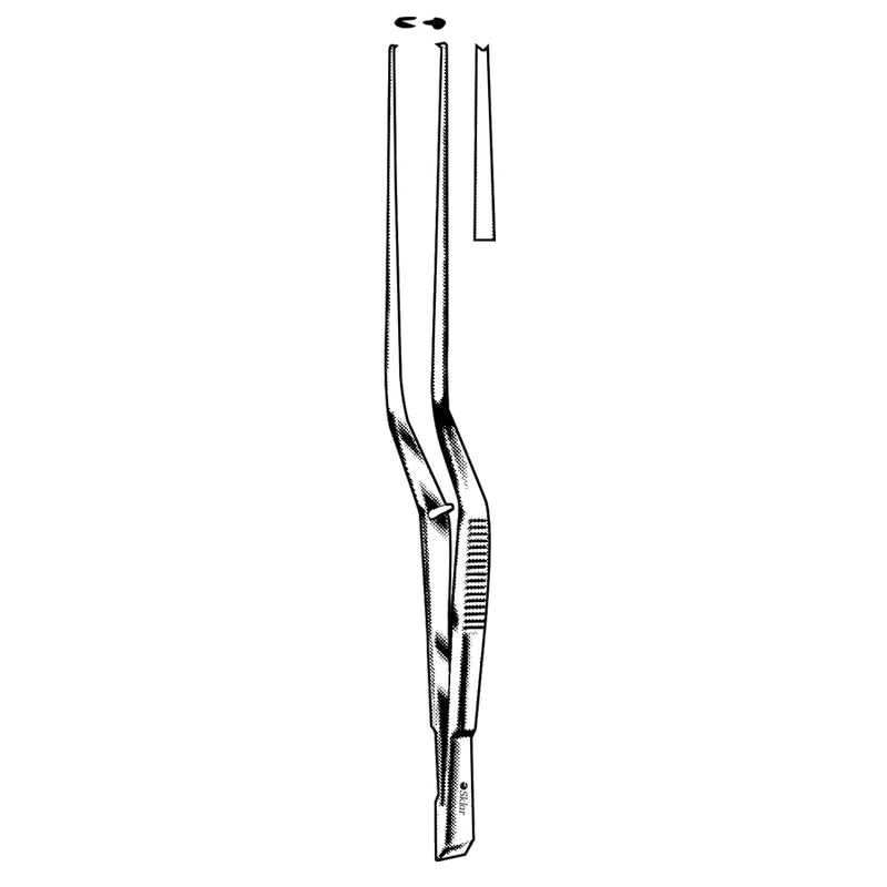 Sklar Taylor Bayonet Forceps 1 x 2 Teeth 6-3/4" - 70-4395