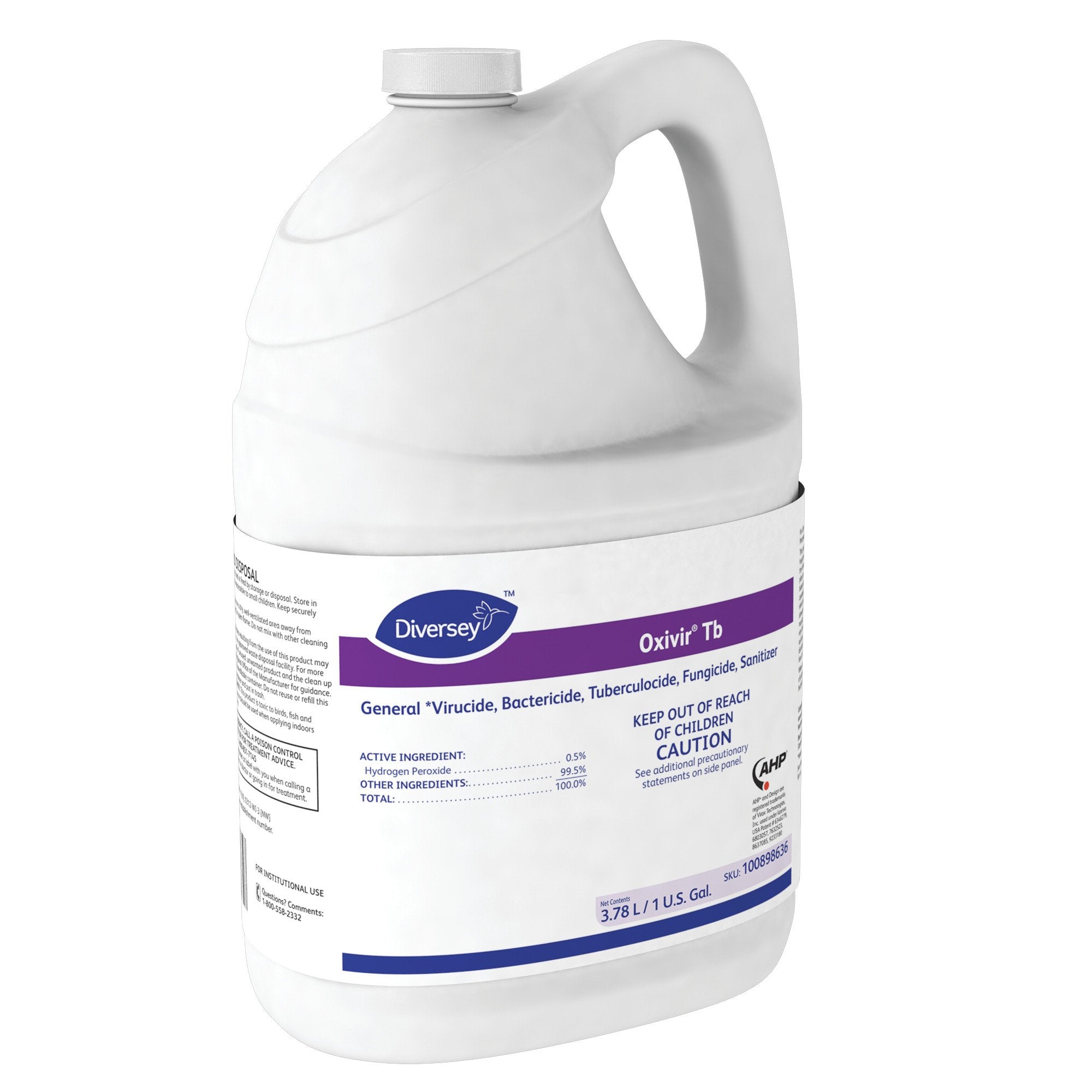 Essendant Co/United Stationers Surface Disinfectant Cleaner Diversey Oxivir Tb Peroxide Based Manual Pour Liquid 1 gal. Jug Cherry Almond Scent NonSterile (4/CT) 
