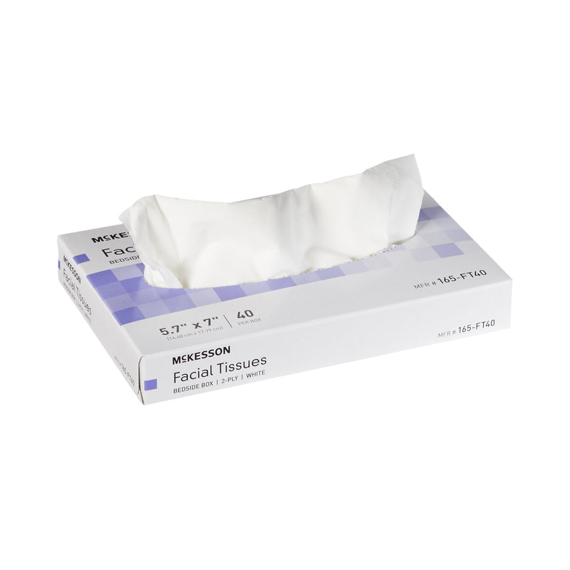 McKesson Facial Tissue, Bedside Box, White, Two-Ply (Case of 8000)