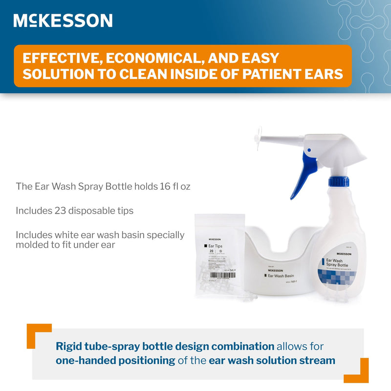 McKesson Brand McKesson Ear Wash System Kit with Rigid Tube and 23 Ear Tips (10/CS) 