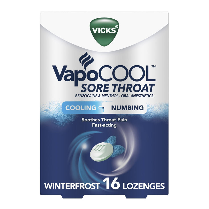 Procter & Gamble Vicks VapoCool Sore Throat Lozenges Winterfrost 