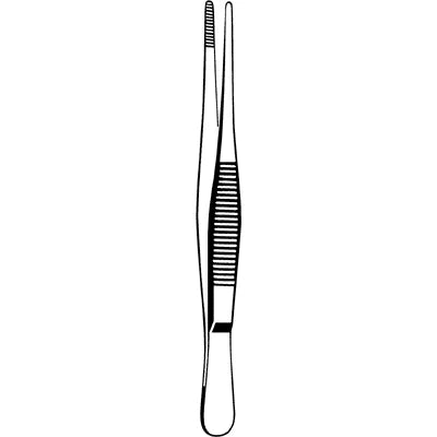 Merit Dressing Forceps - 12", Straight, Serrated - 97-748 