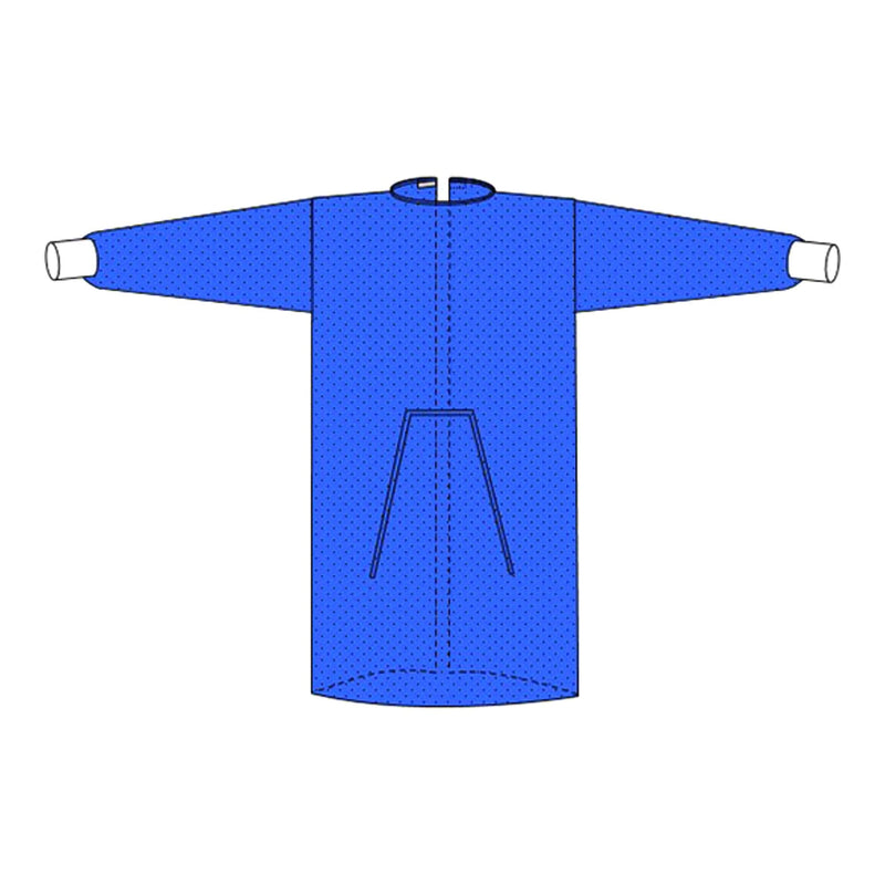 Welmed Protective Procedure Gown Welmed Large Blue NonSterile Not Rated Disposable (100/CS)