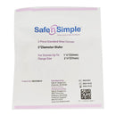 Ostomy Barrier Safe n Simple Trim to Fit, Standard Wear Adhesive Tape Collar 57 mm Flange Up to 1-1/2 Inch Opening 5 X 5 Inch (Case of 40)