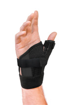 Thumb Stabilizer Mueller Sport Care Adult One Size Fits Most D-Ring / Hook and Loop Strap Closure Left Hand Black (Each)