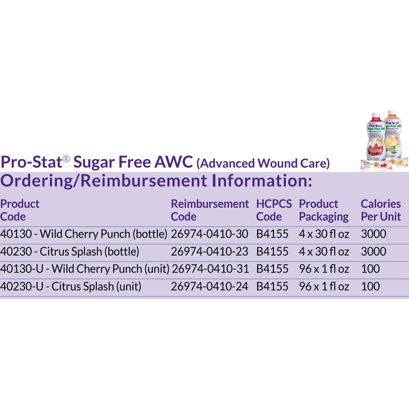 Pro-Stat Sugar Free AWC Citrus Splash Complete Liquid Protein, 30-ounce Bottle