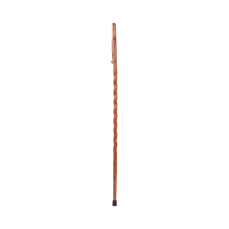 Mabis Healthcare Brazos Twisted Cedar Backpacker Handcrafted Walking Stick, 55-Inch 