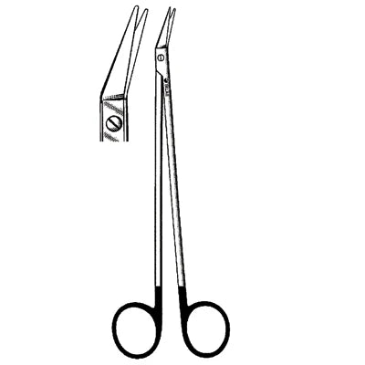 Sklarhone Super-Cut Potts-Smith Vascular Scissors - 7", Angled 45°, Sharp/Sharp, 1 Razor Edge, 1 Micro-Serrated Edge - 15-3366 