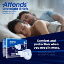 Attends Healthcare Products Attends Briefs with Overnight Protection, Medium (72/CS) 