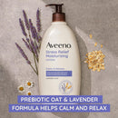 Hand and Body Moisturizer Aveeno Stress Relief 12 oz. Pump Bottle Lavender Scent Lotion (Each) 