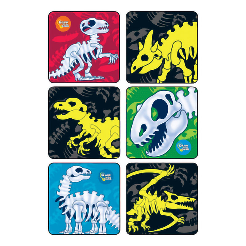 Medibadge KLS Glow-In-The-Dark Dinosaur Bones Stickers (Pack of 90)