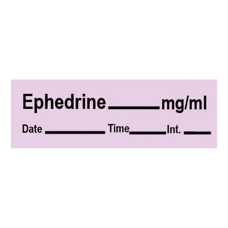Timemed Drug Label, EPHEDrine_mg/mL Date_Time_In_ (Roll of 333)