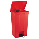 Trash Can Rubbermaid 92 Quart / 23 gal. Red Plastic Rectangular (Each)