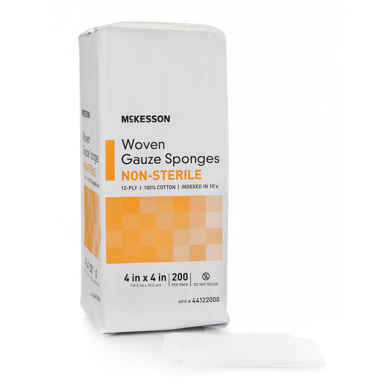 McKesson Gauze Sponge, 4 x 4 Inch, 12-Ply (Case of 2000)