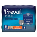 First Quality Products LLC Prevail Per-Fit Men Adult Moderate Absorbent Underwear, X-Large, White (56/CS) 